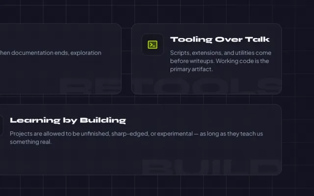 Small preview of the mission section cards from the Acid Labs website.